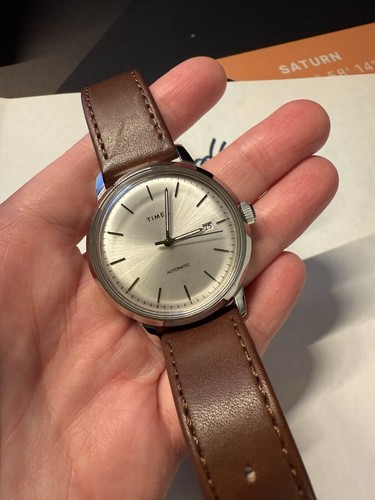 Timex Marlin Automatic mechanical watch 40mm TW2T22700ZV - leather strap