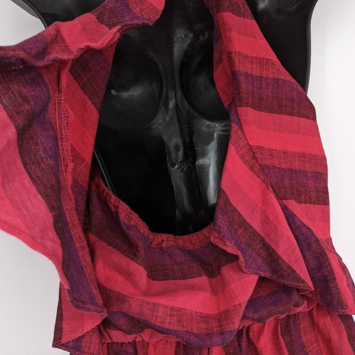 Pantalones Cortos Anthro Amadi Melia Mameluco S Rosa Púrpura Negro Rayas Espalda Abierta Volantes - Imagen 13 de 15