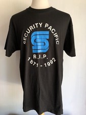 SECURITY PACIFIC BANK Men's "R.I.P. 1871-1992" Vintage 90s Logo T-Shirt Size XL
