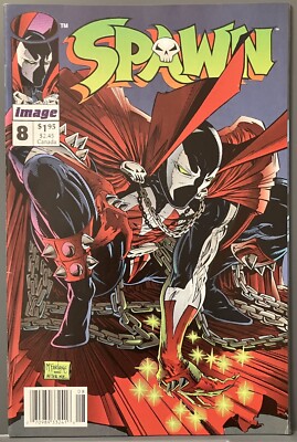 SPAWN #8 Newsstand IMAGE COMICS 1993 NM McFarlane ALAN MOORE 1st Vindicator