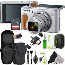 Canon PowerShot SX740 Digital Camera 40x Zoom Silver Top Accessory Bundle