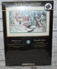 WINTER LACE cross stitch kit GOLD COLLECTION Dimensions