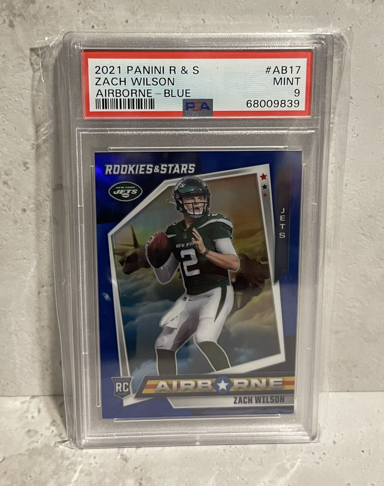 Zach Wilson Panini Rookies & Stars Airborne #AB17 Blue