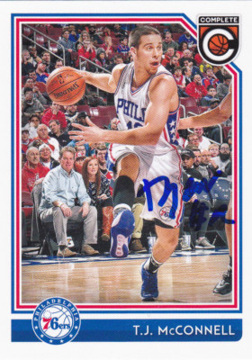 T.J. McCONNELL PHILADELPHIA 76ERS SIGNED CARD ARIZONA WILDCATS