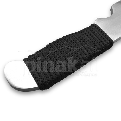 Cuchillo de entrenamiento moderno de aluminio con diseño de hoja ranurada y mango de cable - Imagen 4 de 5