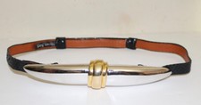 Alexis Kirk vintage ornate buckle adjustable size exotic skin belt distress