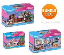 Playmobil 3 Puppenhaus Sets 70894 Esszimmer 70896 Garten Terrasse 70970 Küche