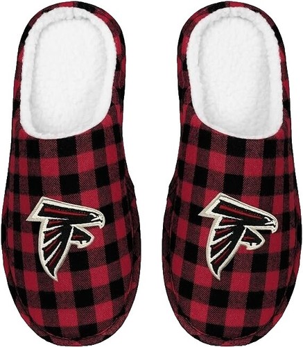 Pantofole Da Uomo FOCO Atlanta Falcons - Mocassini Con Suola Rigida E Logo Ricamato, Calde E Comode