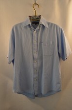 Tommy Hilfiger Men's Linen Blend Shirt Blue Medium