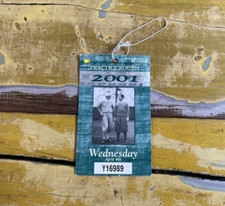 2001 April 4th Masters Practice Round Wednesday Ticket Tiger Woods winner