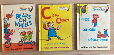 Berenstain Bears C is for Clown, Inside Outside, Bears on Wheels Lot Of 3 Books