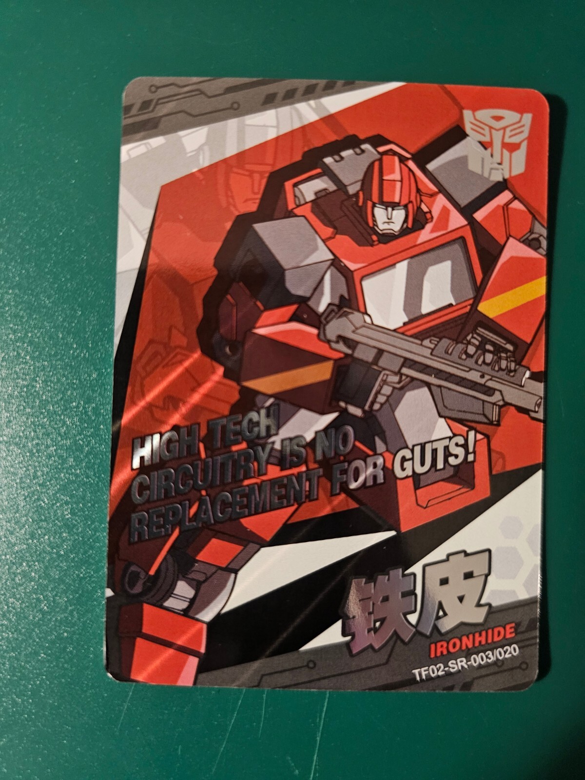 ironhide TF02-SR-003/020 transformers Kayou card tcg licensed trading