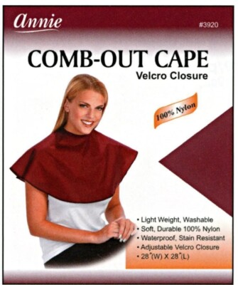 ANNIE 3920 COMB OUT BURGANDY CAPE  (28''*28'') WITH FREE SHIPPING