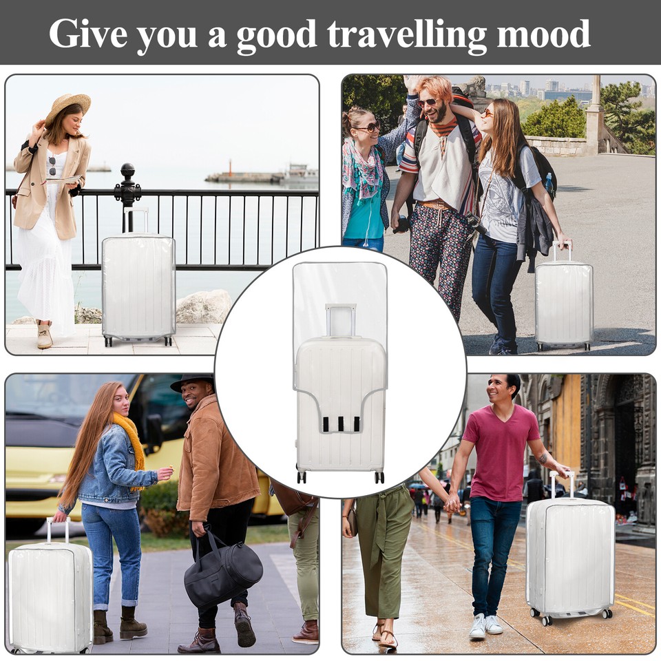 Oneant 3Pcs Suitcase Cover Protectors PVC Luggage Cover For Suitcases