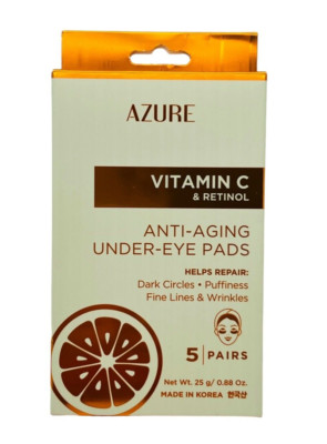 Azure Vitamin C & Retinol Hydrating Under Eye Pads 5 pairs Anti-Aging Skin Care