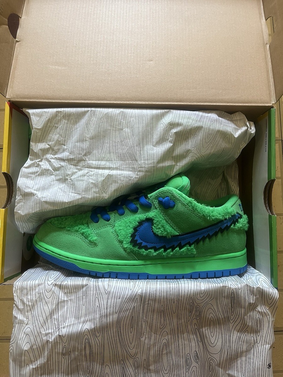 Nike SB Dunk Low x Grateful Dead Green Bear . NEW WITH BOX