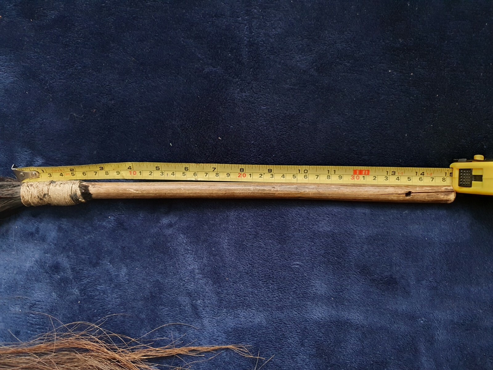 ANTIQUE TRIBAL HORSE HAIR BLESSING, CEREMONIAL, CLENSING, SWISH WHISK