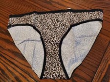 NWT VICTORIA'S SECRET COTTON ELASTANE BIKINI PANTIES animal 313818 BWQ L