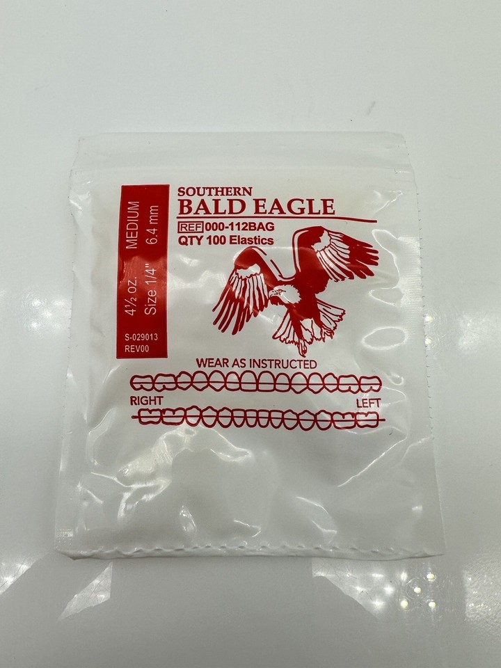 3 Southern Bald Eagle Elastics Medium American Orthodontics Braces 300