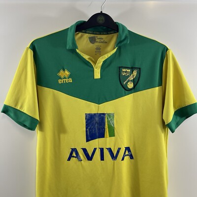 Maillot Domicile Norwich City 2015/2016 - Erreà - Taille S - Neuf Avec étiquettes - Signé ?