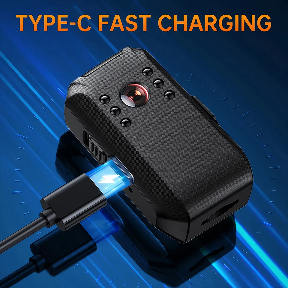 Cámara corporal profesional con grabación de audio visión nocturna 1920P mini cámara portátil policial Foto 3 de 4