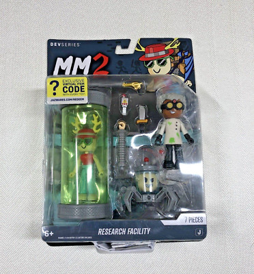 MM2 Research Facility 7 Pc Figure Set Devseries  2024 Nikilis, Jar Head, Mad Sci