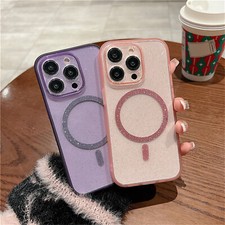 Luxury Mag Safe Shockproof Transparent Case For iPhone 12 13 14 Plus Cover