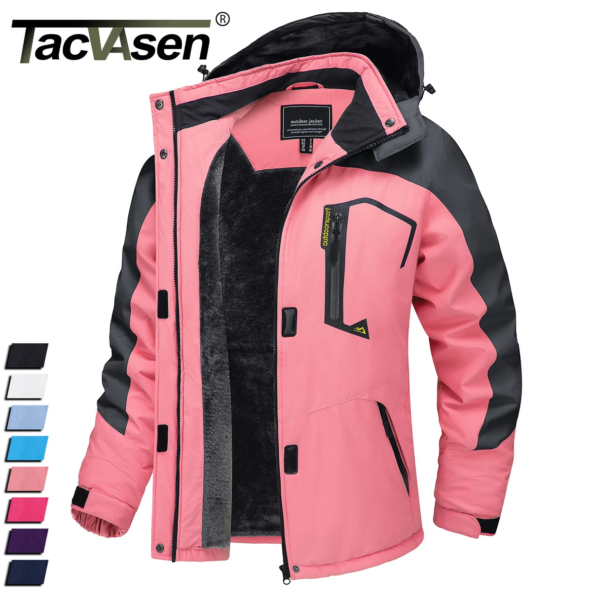 Women's Waterproof Ski Snow Jacket Winter Warm Fleece Lined Mountain Hiking Coat