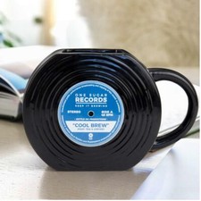 Gift Republic Novelty Vinyl Record Retro Ceramic DJ Party Music Mug Gift Box