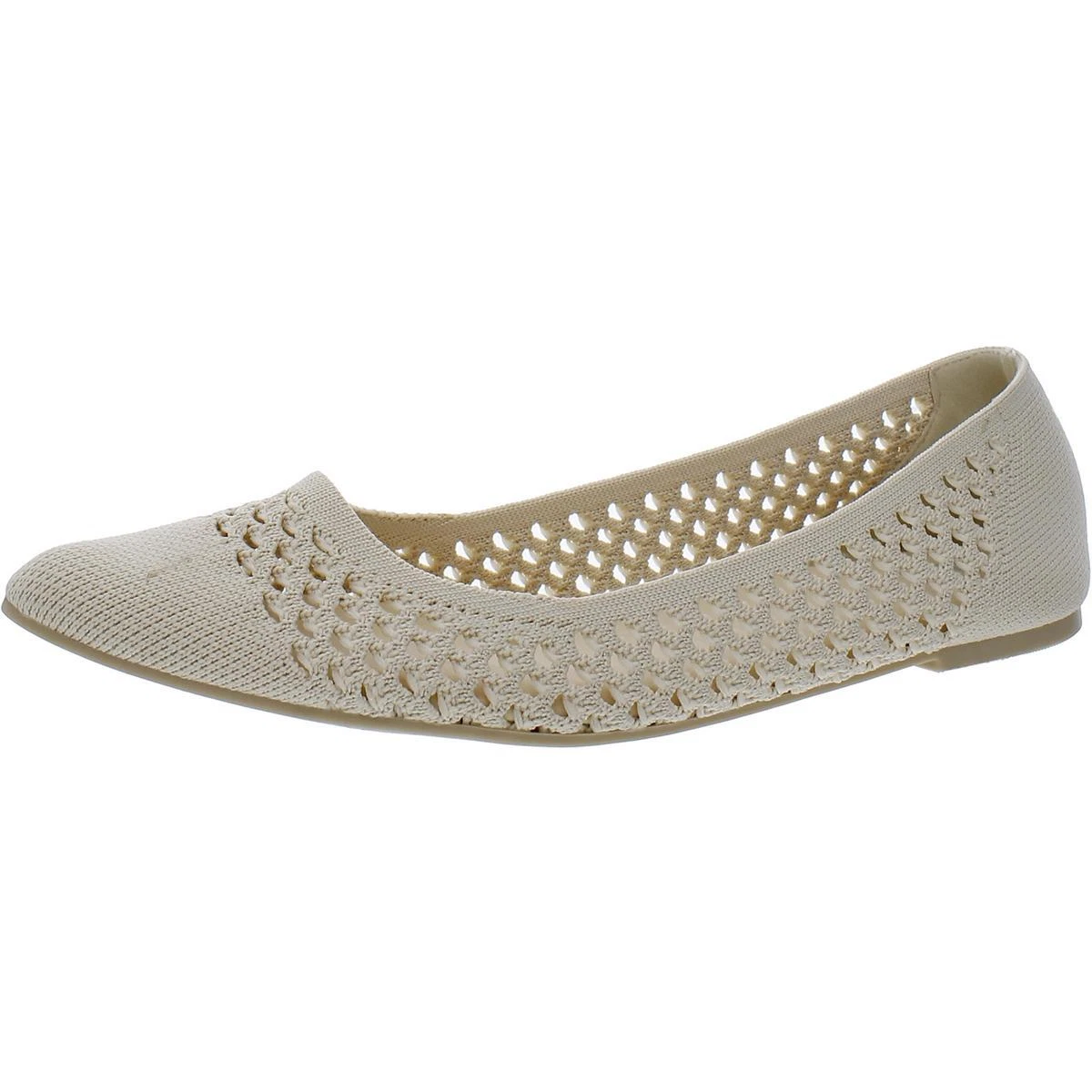 Mia Womens Lovi Ivory Slip On Ballet Flats Shoes 8 Medium B M