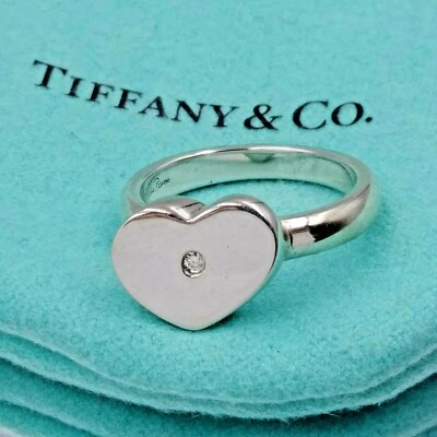 Tiffany & Co Genuine Diamond Paloma Picasso Modern Heart Ring Size