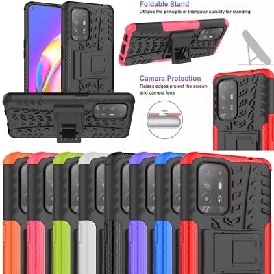 Für Oppo A76 / Oppo A96 Hülle, Slim Armor Robust Stoßfest Ständer Handy Cover