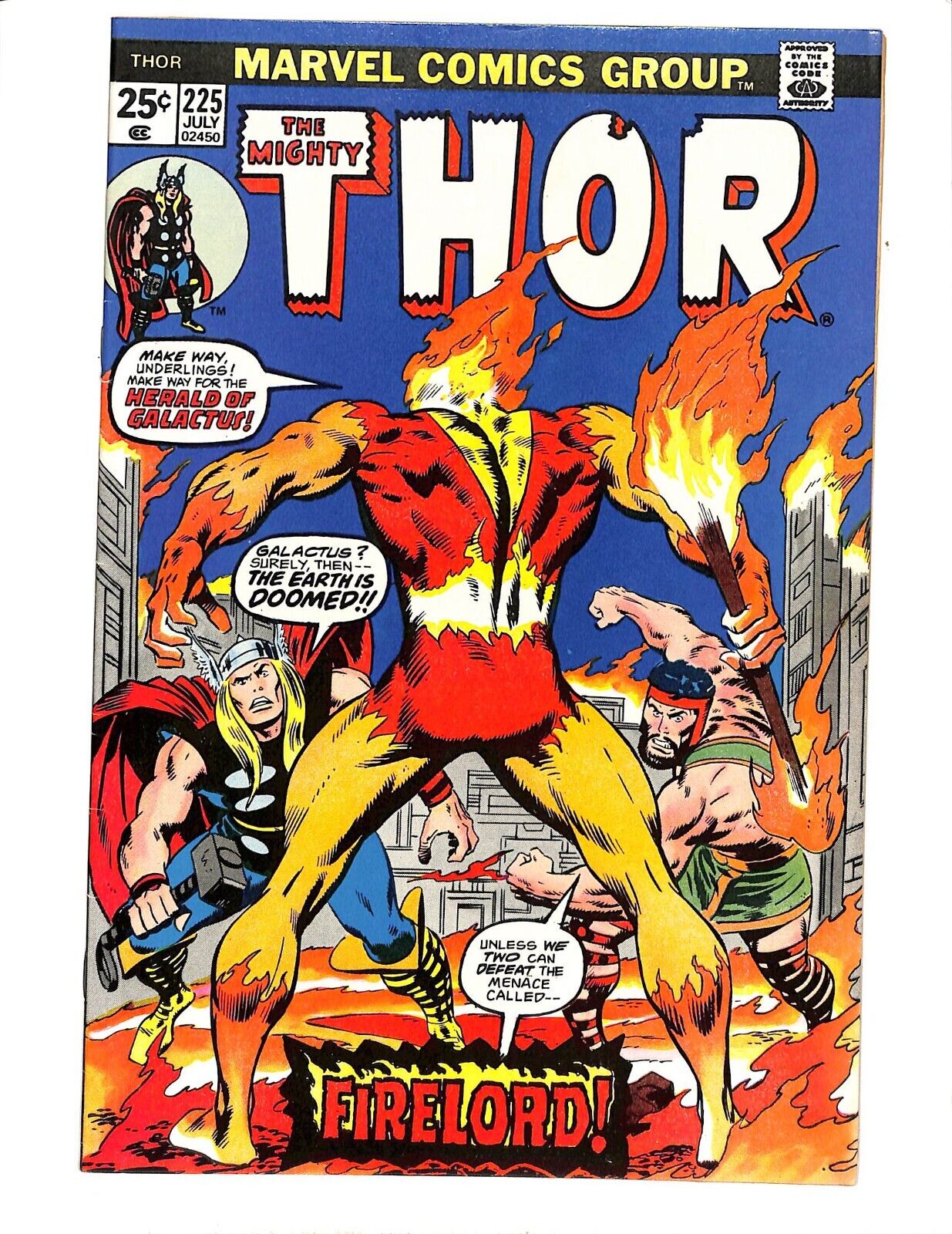 The Mighty Thor #225 - First Appearance of Firelord Marvel Comics 1974 (HB) 77