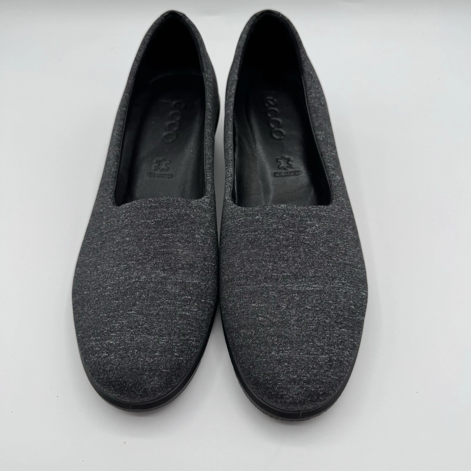 Mocassini donna Ecco Felicia elasticizzati zeppa slip on neri comodi nuovi taglia 38