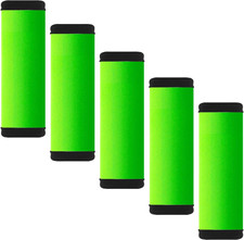 Comfort Neoprene Luggage Handle Wraps Grip Soft Fluorescent Green 5pack