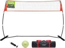 12FT Portable Volleyball Training Net for Hitting or Serving Drills, Outdoor ...
