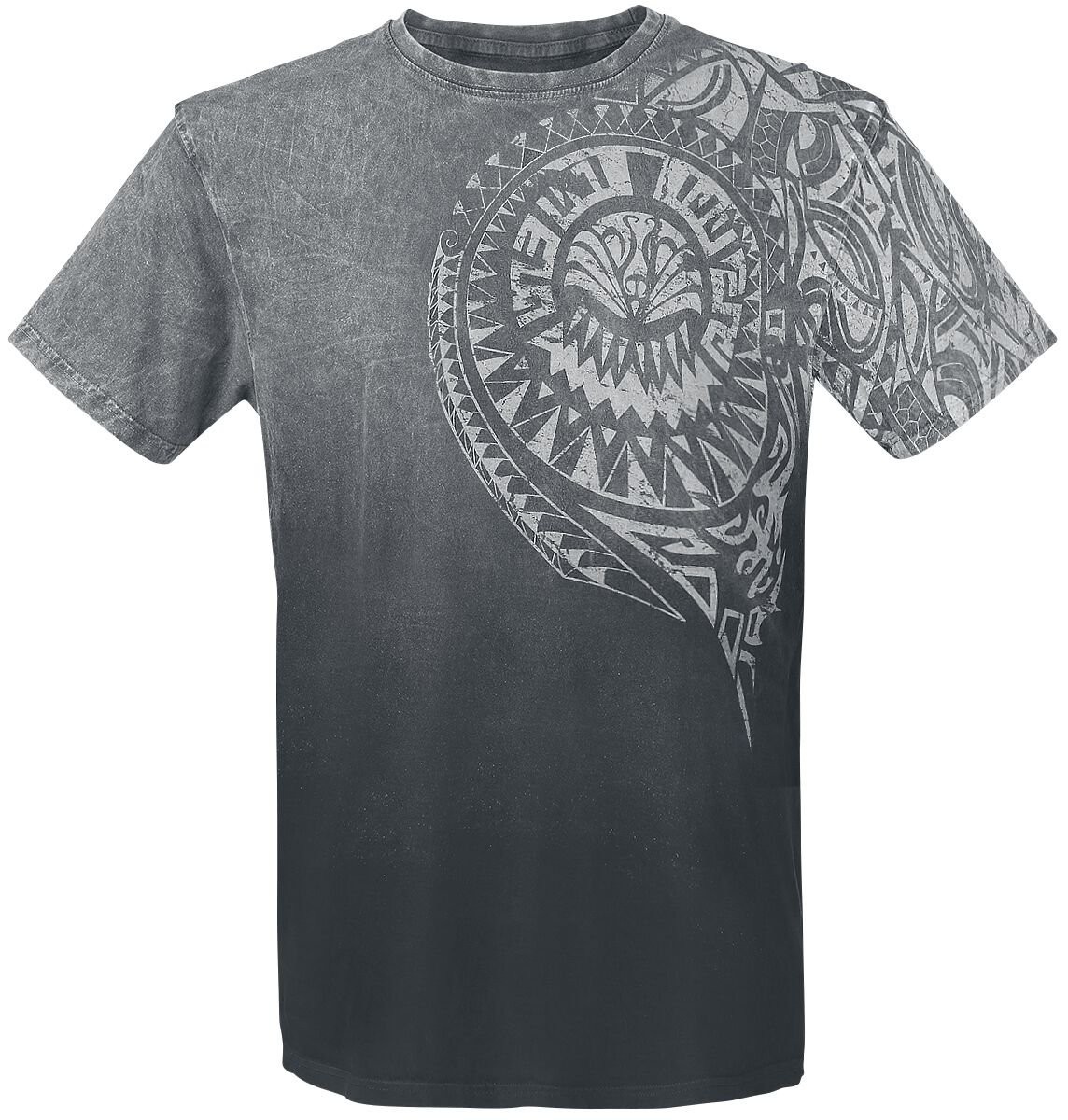 Футболка Outer Vision Herren Burnt Tattoo grau Basics Байкерская Рок-одежда 6290₽