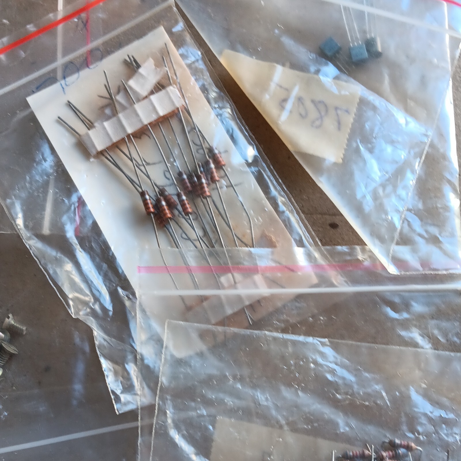Vintage Electronic Components Assorted Resistors Lot - second product detail image