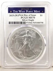 2025-(W) American Silver Eagle FIRST DAY PCGS MS70 971543.70/51060758