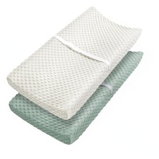 Babebay Changing Pad Cover, Ultra Soft Minky Dots Plush Changing Table Covers