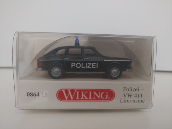CM546 Wiking Ovp Neu 1:87 H0 086418 Polizei VW 411 Limousine Volkswagen-image