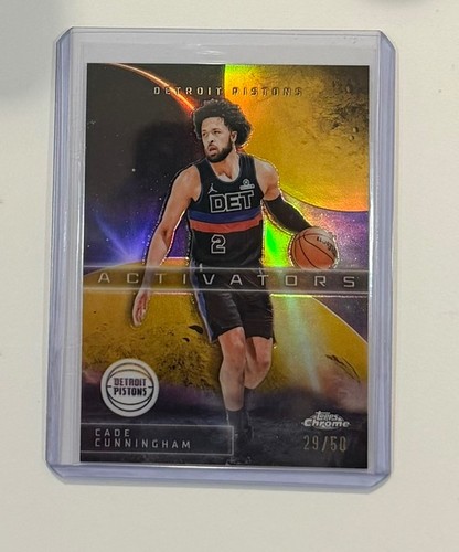 2025-26 Topps Chrome Update Cade Cunningham Activators Gold Refractor 29/50