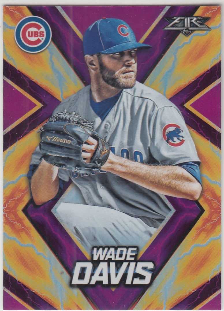 2017 Topps Fire Magenta Parallel #09/25 WADE DAVIS #85 Cubs