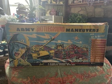 Rare Vintage T Cohn Superior Army Battleground Maneuvers Play Set With Box