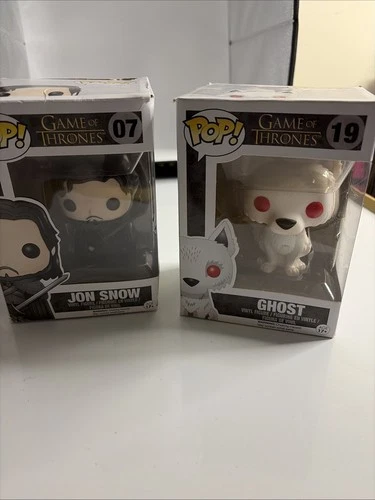 Funko Pop Game Of Thrones Ghost Vinyl And Jon Snow