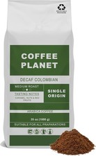 Coffee Planet | Decaf Colombia Ground Coffee – 1kg | Medium Roast | 100% Arabica 29.99 per kilo