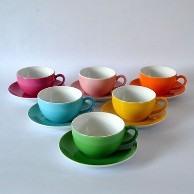 6er Set Dibbern Solid Color KAFFEETASSEN + Untertassen