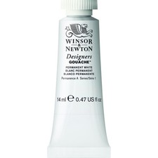 Winsor  Newton Designer's Gouache, 0.47 Fl Oz Pack of 1 , Permanent White