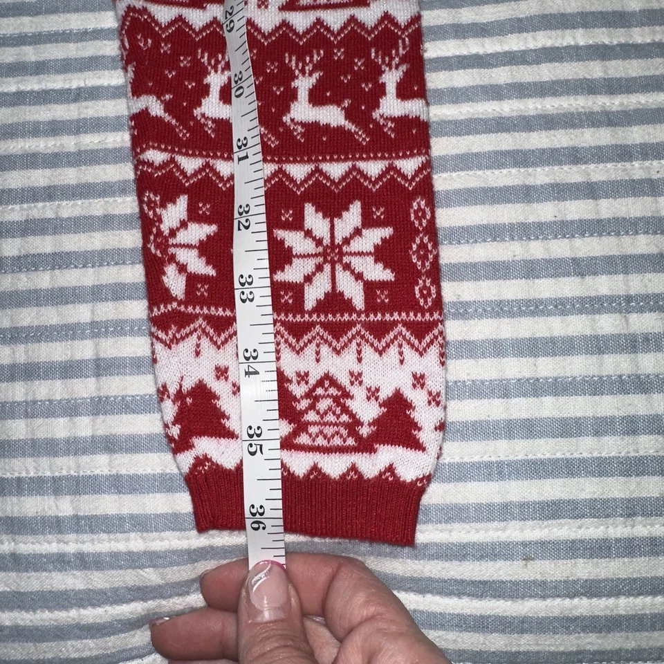 Mossimo Supply Co Rojo Blanco Tejido Navidad Leggings Pequeños  Foto 3 de 4