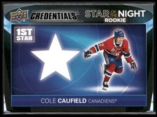 2021-22 Upper Deck Credentials #1SR-2 Cole Caufield Star of the Night: 1st Star